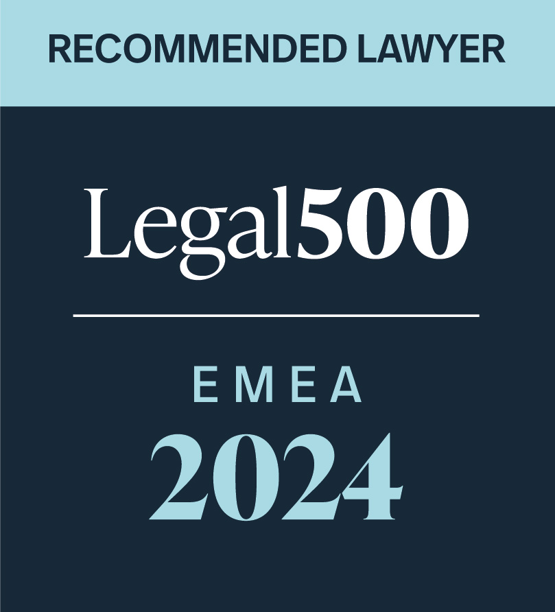 Recommended Lawyer, Legal500 EMEA 2024
