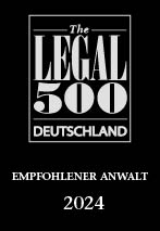 Empfohlener Anwalt Legal 500 24