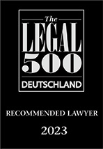 Recommended Lawyer, Legal500 2023
