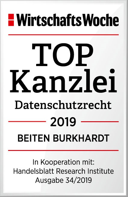 TOP Kanzlei Datenschutzrecht 2019, Wirtschaftswoche
