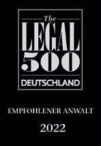 Empfohlener Anwalt durch Legal 500 2022