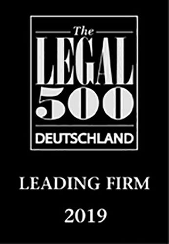 Legal 500 Germany Leading Firm 2019