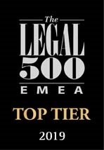 Legal 500 EMEA Top Tier 2019