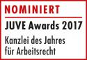 Nominiert für JUVE awards 2017, Kanzlei des Jahres für Arbeitsrecht