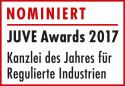 Nominiert für JUVE awards 2017, Kanzlei des Jahres für Regulierte Industrien