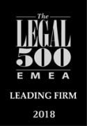 Leading Firm, Legal 500 EMEA 2018