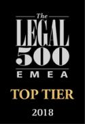 Top Tier, Legal 500 EMEA 2018